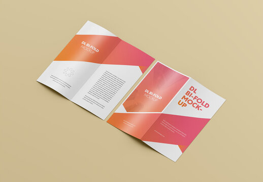 Dl Bi-Fold Brochure Mockup