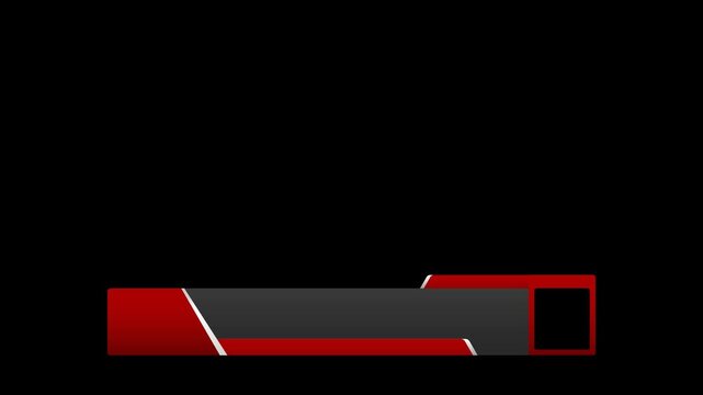 Red lower third corporate animation with accessibility for broadcast media template.