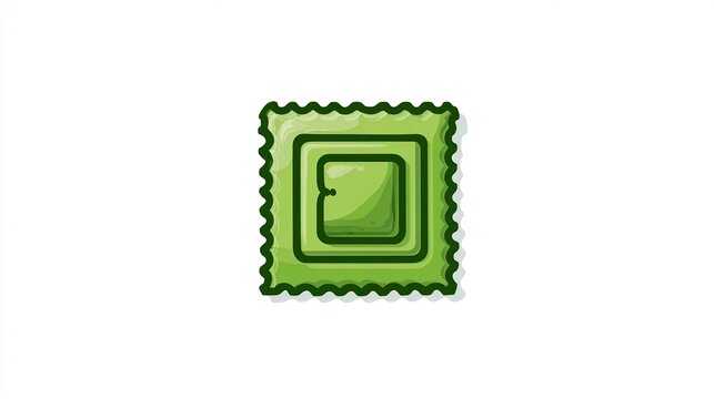Green condom wrapper icon