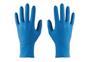 Fototapeta premium A pair of blue rubber gloves