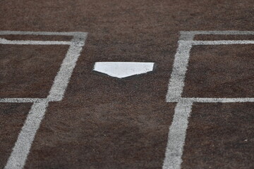 Fototapeta premium Home Plate on a Baseball Field