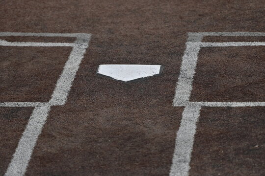Home Plate on a Baseball Field