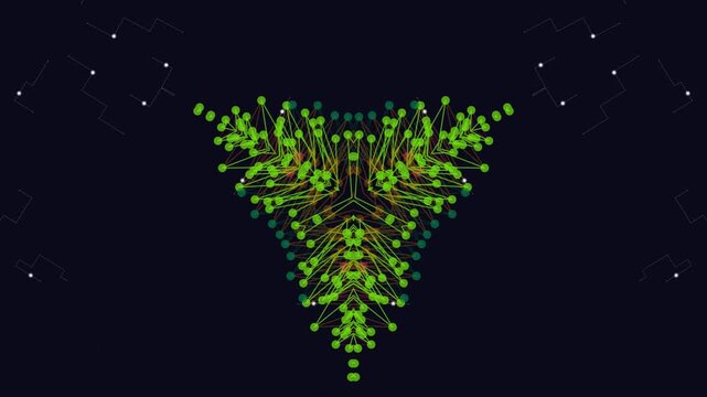 Viral particles in dark space.