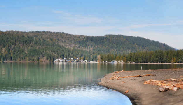 Cultus Lake Provincial Park during a winter season in Fraser Valley, British Columbia, Canada