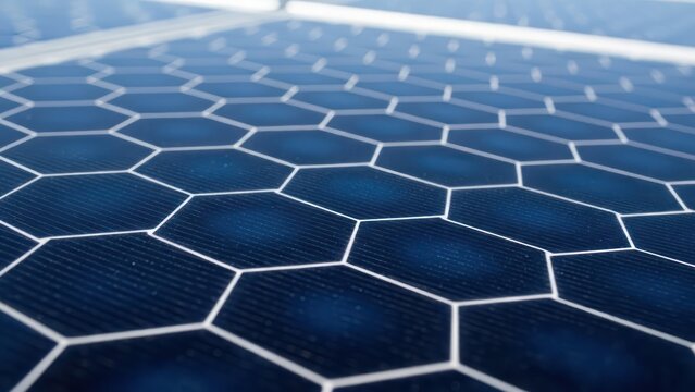 Dark Blue Hexagonal Tiles with White Grout.