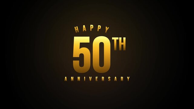 50th anniversary luxury gold. Greeting for the 50th Anniversary Celebration in Alpha Channel on Background. Excellent for greetings, celebrations, events, festivals, and gifts.