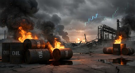 WW3 Oil War: Burning Barrels in a Collapsing Refinery