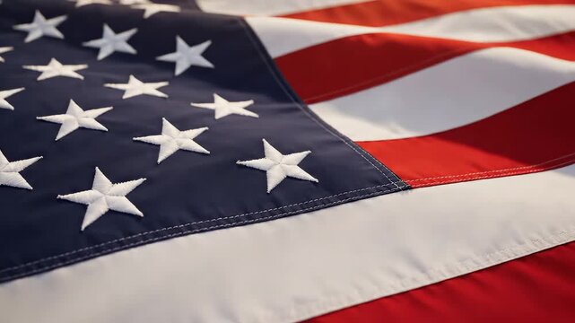 Closeup of American flag
