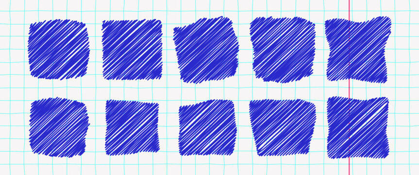 Chaotic pen scribble set with rough brush scratches and playful doodle shapes. Expressive messy strokes create dynamic abstract textures for bold modern layouts.