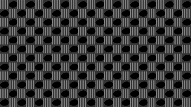 Seamless Checkered Pattern with Textured Circles vector illustration