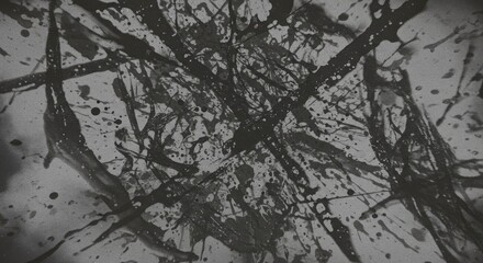 Obraz premium Abstract Black and White Paint Splatter Texture