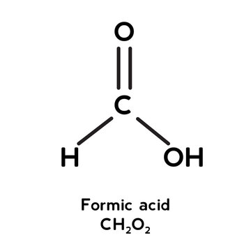 Formic acid molacular structure vector