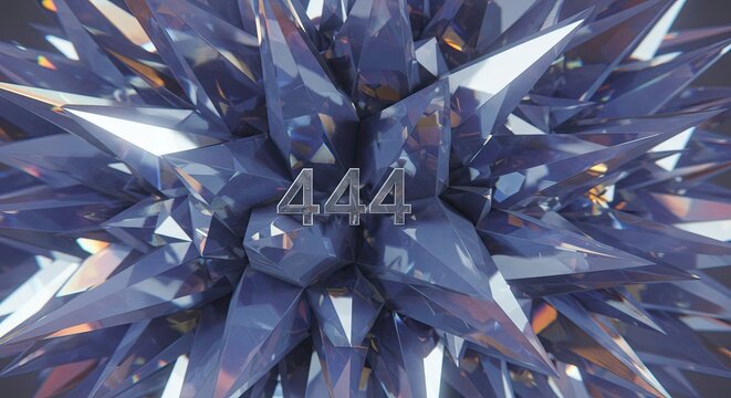 Abstract Crystal Formation with Number 444
