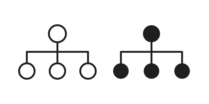 Chart tree icon for web and mobile app. Vector icons