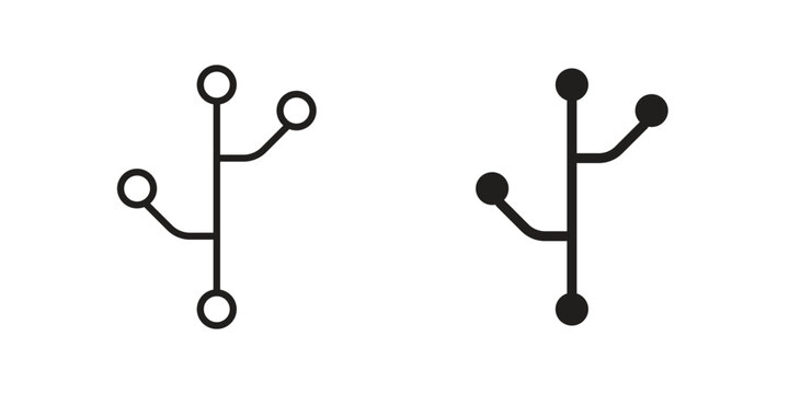 Code branch icon for web and mobile app. Vector icons