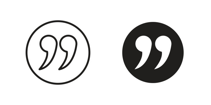 Comment quote icon for web and mobile app. Vector icons