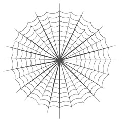 Obraz premium Realistic spider web vector illustration set isolated on transparent background. Creepy cobweb corner decoration for Halloween design, spooky gothic gothic aesthetic, hand-drawn net pattern graphic.