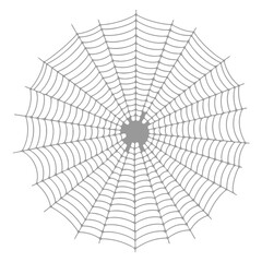 Obraz premium Realistic spider web vector illustration set isolated on transparent background. Creepy cobweb corner decoration for Halloween design, spooky gothic gothic aesthetic, hand-drawn net pattern graphic.