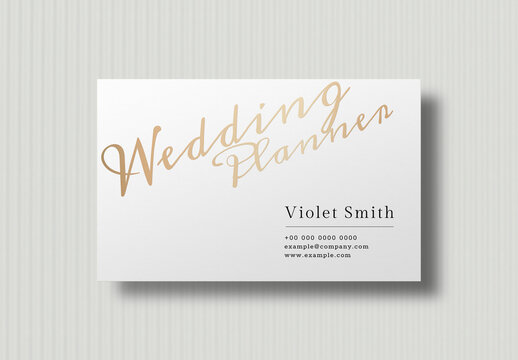 Elegant Wedding Planner Business Card Mockup PSD