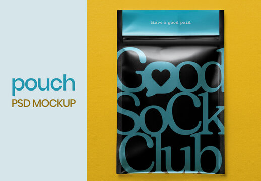 Modern Sock Pouch Mockup Design PSD