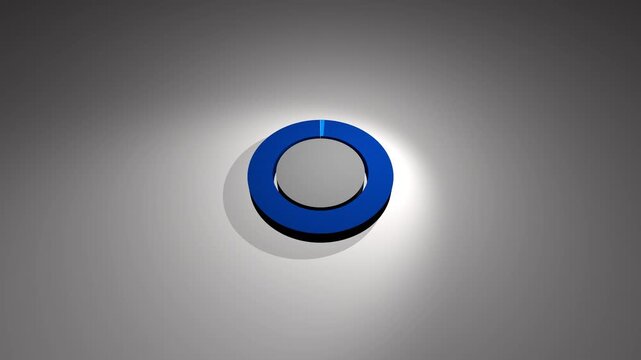 3D Pie Chart 1 Percent 4K