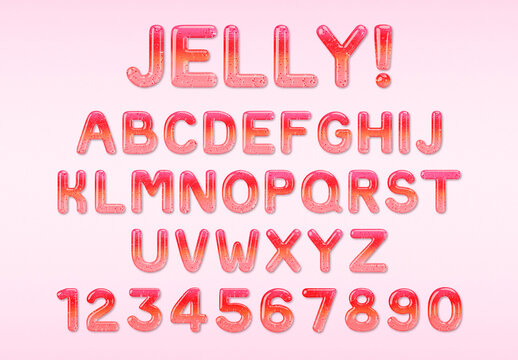 Playful Jelly Alphabet Design Font Set