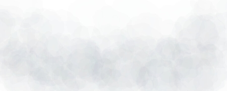 Soft grey watercolor effect background. Light gray blurred paint splashes wallpaper for birthday or wedding design. Silver watercolour gradient texture. Vector smooth pale pearl smoke backdrop