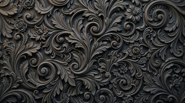 hand carved wood carving background