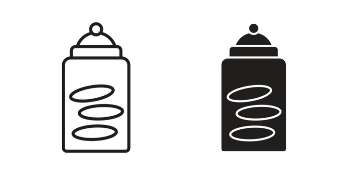 Cookies jar icon set, logo vector eps10