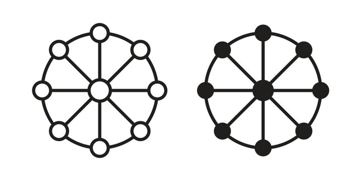 Dependency icon set, logo vector eps10