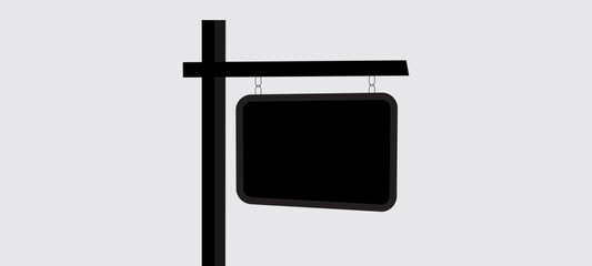 Obraz premium Blank Hanging Shop Signboard ...