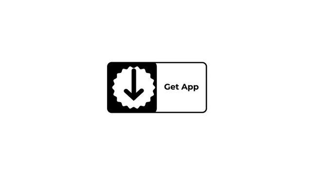 modern get app download button animation ui clean minimal interface.