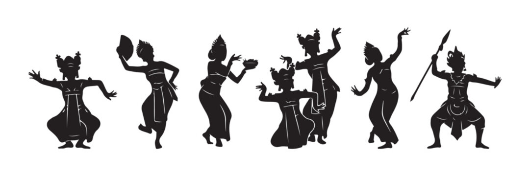 bali dancer dancing silhouette collections