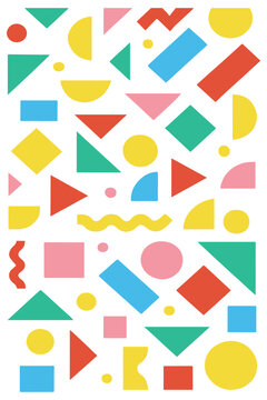 kids basic color shapes pattern