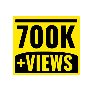 700K Views Online Trend Counter PNG, Audience Engagement Badge Design, Engagement Highlight Label Graphic, Popular Content Tag Icon, Viewer Count Sticker PNG