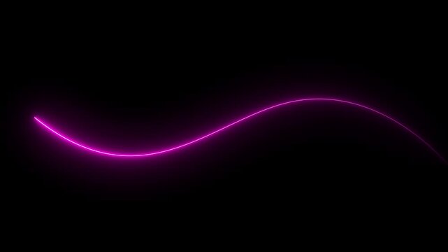 Abstract glowing neon lights blinking lines moving animation. colorful neon line moving on background. Seamless loop animation neon light line technology on transparent background.