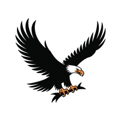 Fototapeta premium Bold illustration of an eagle swooping down, talons extended, a powerful symbol of freedom and determination