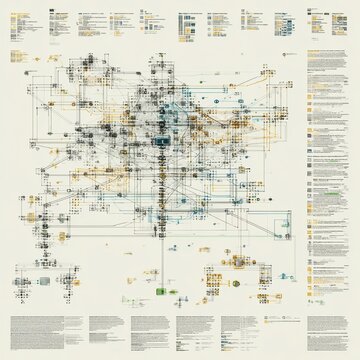 Intricate System Blueprint Design: Modern Architectural Concept Diagram