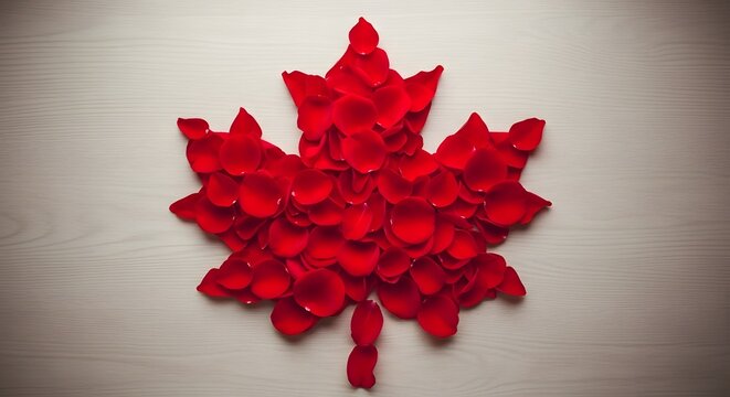 Vibrant red maple leaf for canada day celebrations across nation
