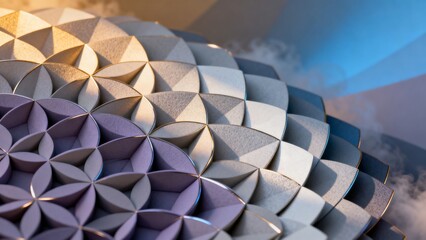 Obraz premium 3D abstract geometric pattern modern white texture background art