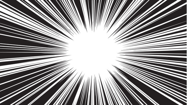 Dynamic Manga Style Speed Lines Comic Background