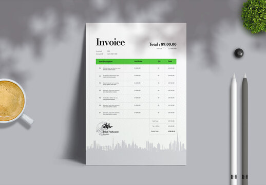 Creative Invoice Layout