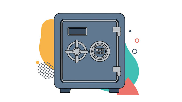 Secure heavy metal safe with a combination dial lock and handle designed for protecting valuable items and documents.