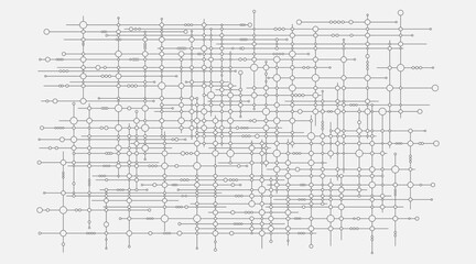Obraz premium Circles and intersecting straight lines. Abstract background of geometric shapes in the form of straight lines. Sketch for use in creative work.