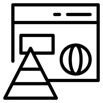 SEO Online Content Strategy Planning Structure line icon