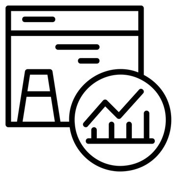 SEO Online Business Growth Analytics Chart line icon