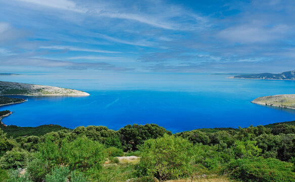 the natural and wild coast of the Croatian sea