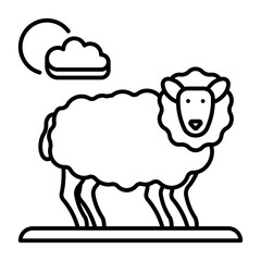Obraz premium This Lamb icon is suitable for Springtime, etc