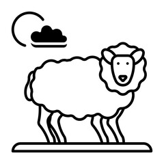 Obraz premium This Lamb icon is suitable for Springtime, etc
