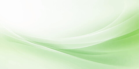 Abstract green background with flowing waves and smooth curves creates a digital vector illustration of light and motion for a nature inspired wallpaper design © LumenCraft